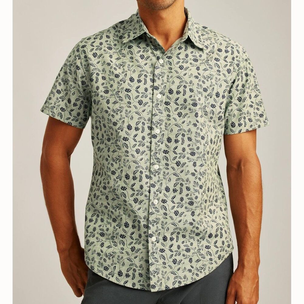 Bonobos Riviera Short Sleeve Men's Shirt Floral Printed Athletic Fit XL 287601